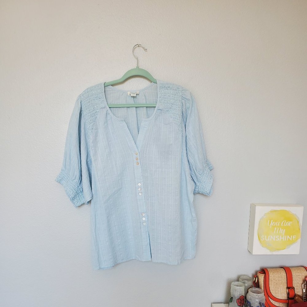 Sundance baby blue long-sleeve top